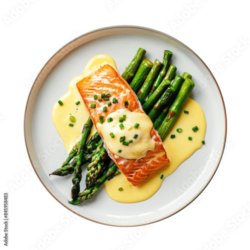 A Plate of Salmon with Holl...