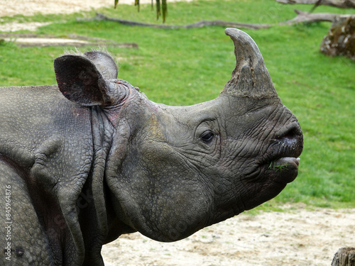 Obraz na płótnie rhinocéros indien w salonie