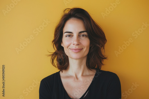 A close up portrait of a woman with a subtle smile © MagnusCort