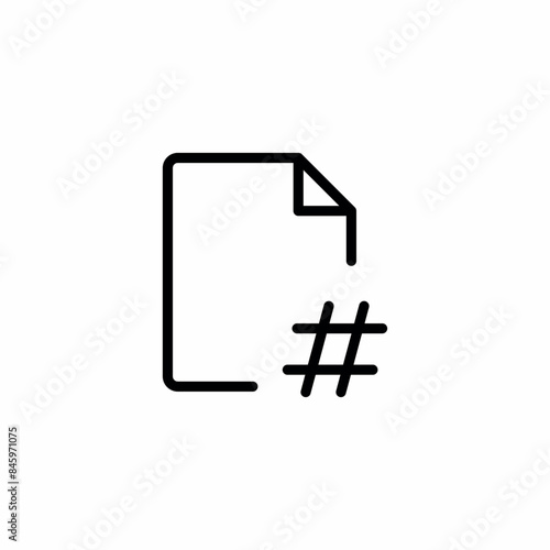 file document hash tag icon