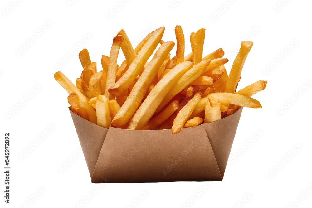 Isolated PNG French Fries Potatoes, GENERATIVE AI Isolated PNG French Fries Potatoes, GENERATIVE AI