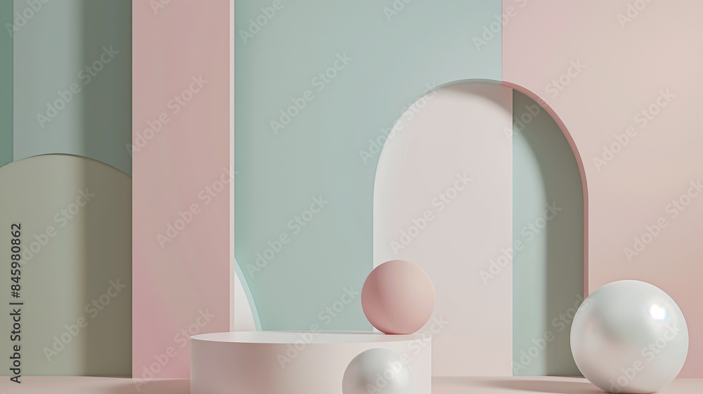 3d abstract shapes in pastel and glossy colors, perfect background for text and logo 3d abstract shapes in pastel and glossy colors, perfect background for text and logo
