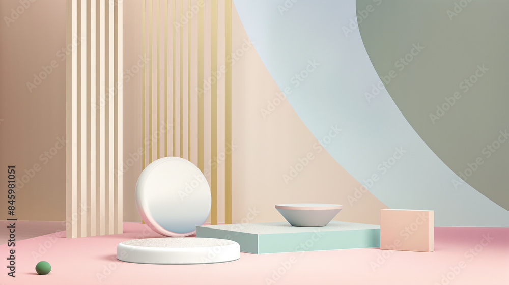 3d abstract shapes in pastel and glossy colors, perfect background for text and logo 3d abstract shapes in pastel and glossy colors, perfect background for text and logo