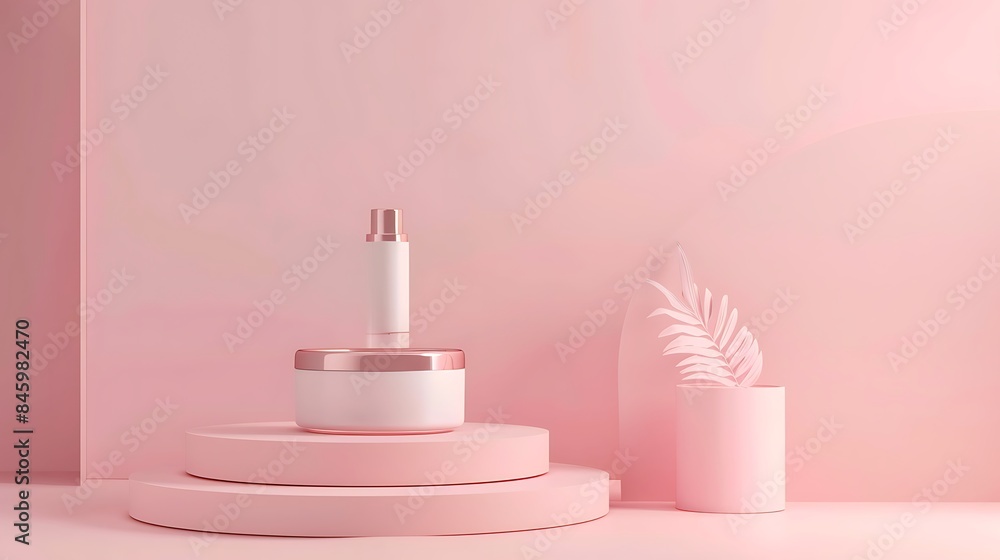 Cosmetic podium product minimal scene with platform background display stand Cosmetic podium product minimal scene with platform background display stand