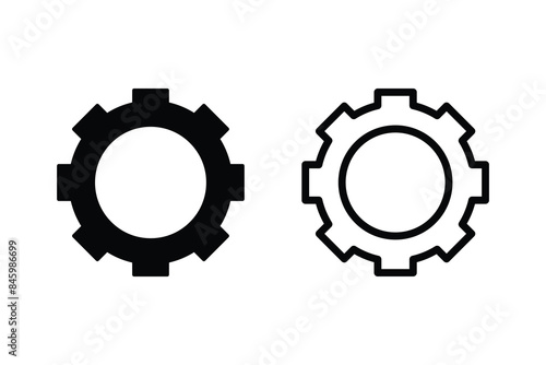 Set of gear icon collection. Gear setting icon. settings icon. Vector Illustration.