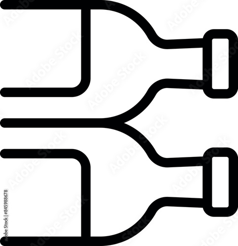 Simple line icon representing the bottling stage in the wine production process