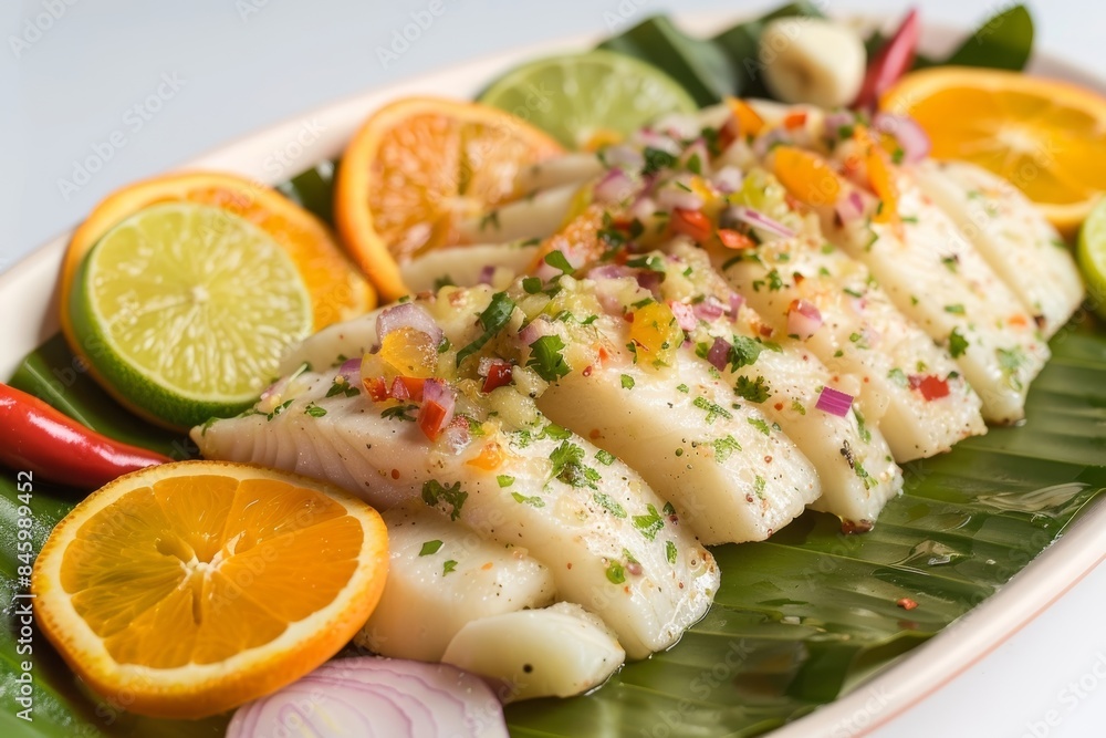 Succulent Mahi Mahi Dish with Fresh Citrus and Chiles Succulent Mahi Mahi Dish with Fresh Citrus and Chiles
