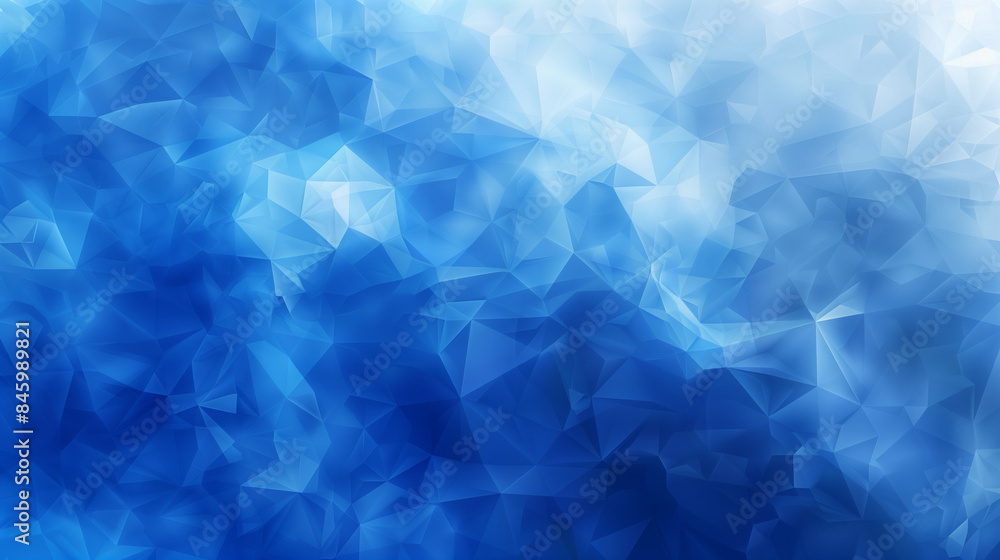 Blue triangle geometric abstract background with a soft, blurry gradient fading to white. Blue triangle geometric abstract background with a soft, blurry gradient fading to white.