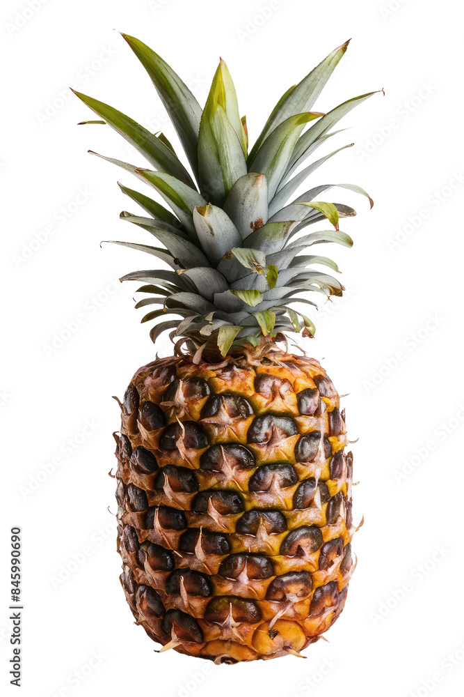 Fototapeta premium Isolated PNG Pineapple Fruit, GENERATIVE AI