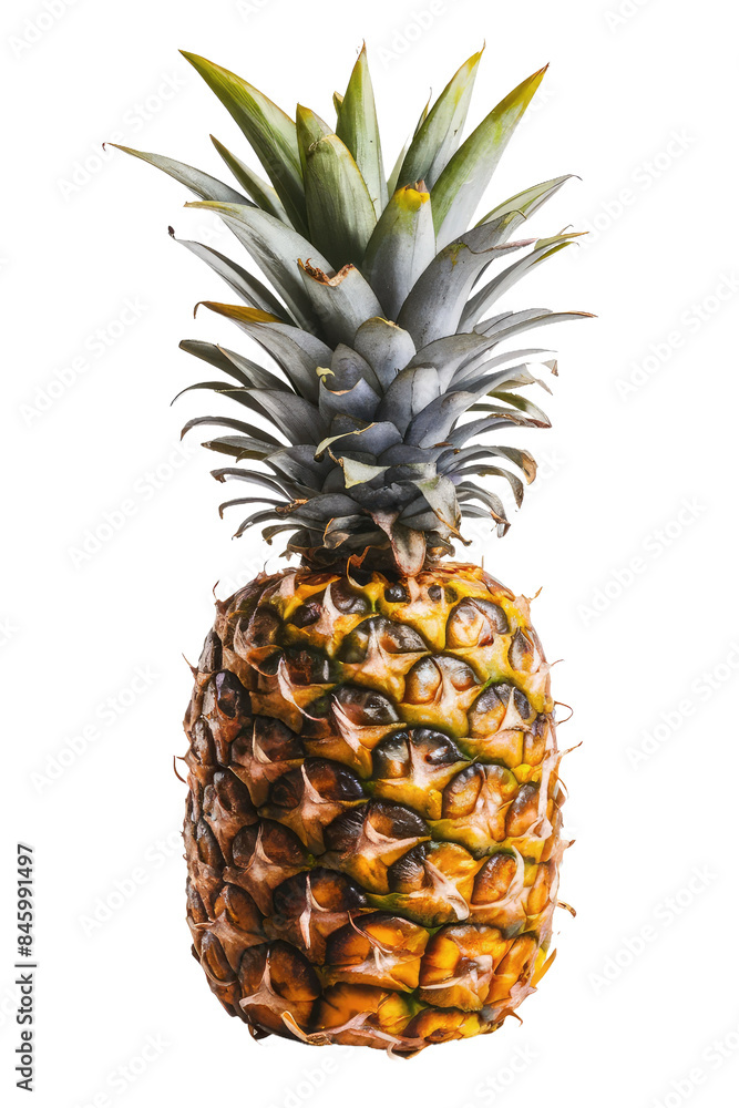 Fototapeta premium Isolated PNG Pineapple Fruit, GENERATIVE AI