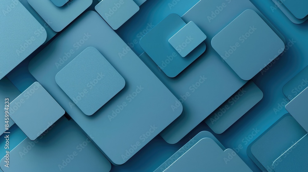 Simple and elegant design of overlapping squares with rounded edges, in a monochromatic blue scheme. Simple and elegant design of overlapping squares with rounded edges, in a monochromatic blue scheme.