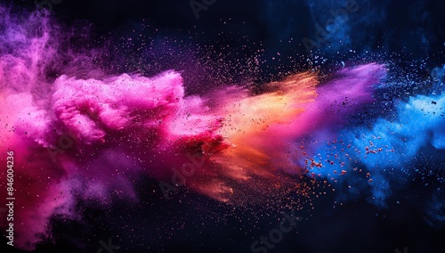 Abstract Colorful Explosion of Powder © mantul