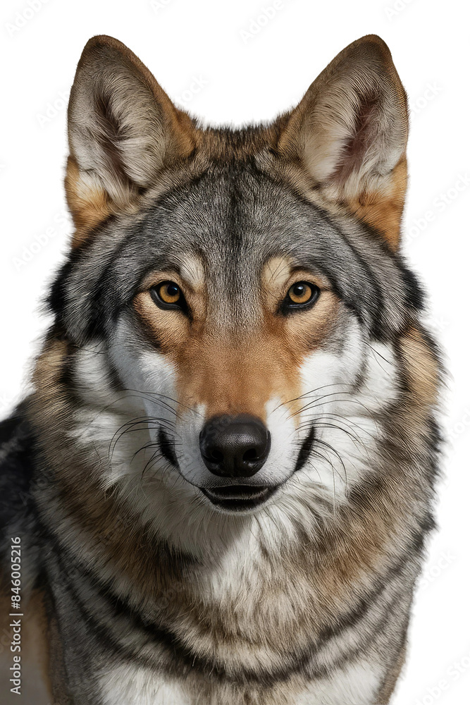 Fototapeta premium Isolated PNG Wolf Wildlife, GENERATIVE AI