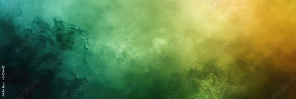 Fototapeta premium Abstract green fog smoke background