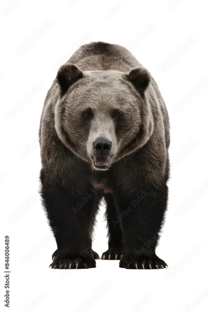 Isolated PNG Grizzly Bear Wildlife, GENERATIVE AI Isolated PNG Grizzly Bear Wildlife, GENERATIVE AI