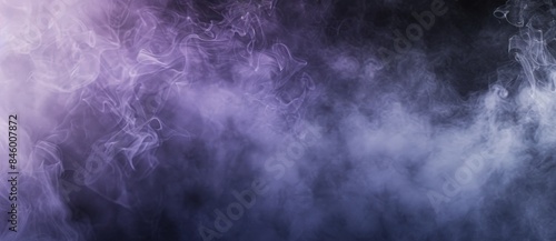 Swirling purple and blue smoke creates a captivating abstract background  evoking magic and mystery