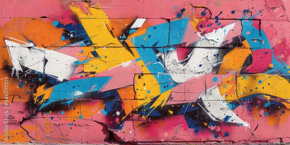 Fototapeta premium Colorful abstract graffiti art on a wall