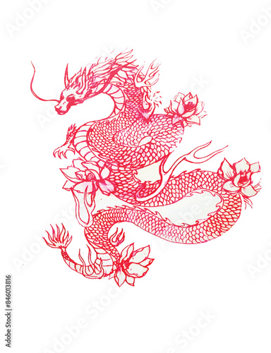 Vetor de dragão vermelho