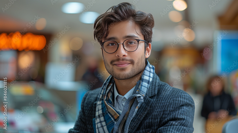 attractive indian bank agent in a suit, sitting and talking in an office to some clients in a bank,generative ai attractive indian bank agent in a suit, sitting and talking in an office to some clients in a bank,generative ai