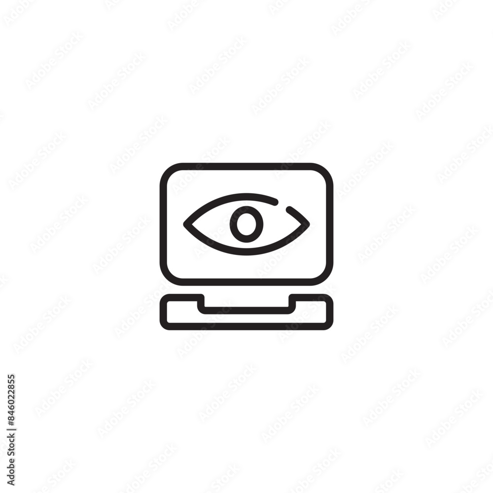 Observation and monitoring icon or logo in line style. High quality sign and symbol on a white background. Editable icon. Observation and monitoring icon or logo in line style. High quality sign and symbol on a white background. Editable icon.