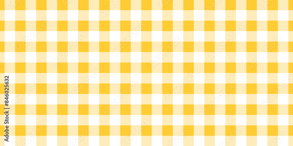 Yellow gingham or vichy pattern. Autumn or Thanksgiving day textile print for tabletop, picnic blanket, basket napkin, shirt or handkerchief. Cotton, linen or flannel design. Vector flat illustration. Yellow gingham or vichy pattern. Autumn or Thanksgiving day textile print for tabletop, picnic blanket, basket napkin, shirt or handkerchief. Cotton, linen or flannel design. Vector flat illustration.
