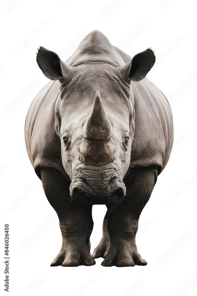 Obraz premium Isolated PNG Rhinoceros Wildlife, GENERATIVE AI