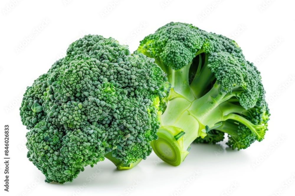 green broccoli isolated on white background green broccoli isolated on white background