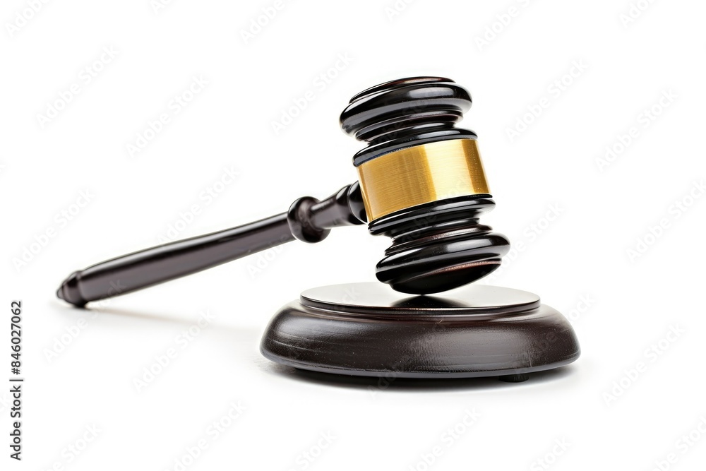 wooden gavel on white background wooden gavel on white background