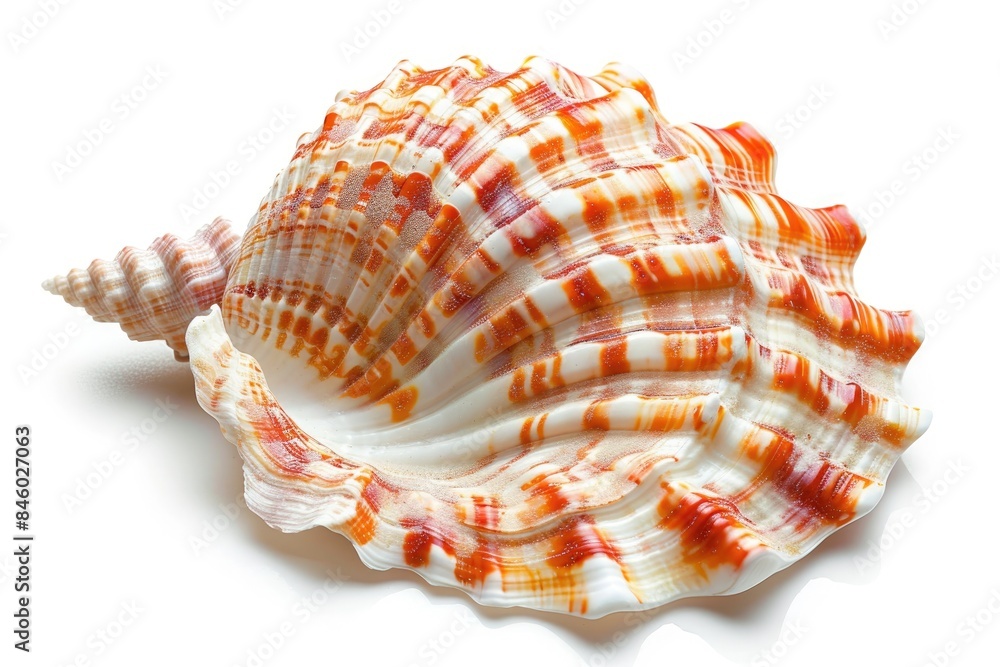 Fototapeta premium beautiful seashell isolated white background