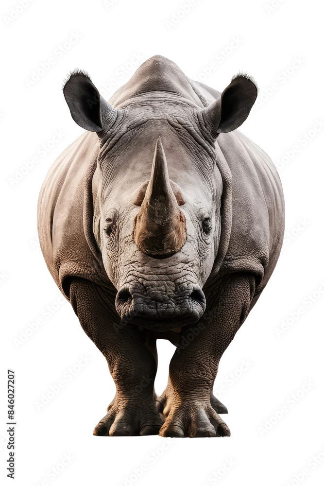 Obraz premium Isolated PNG Rhinoceros Wildlife, GENERATIVE AI