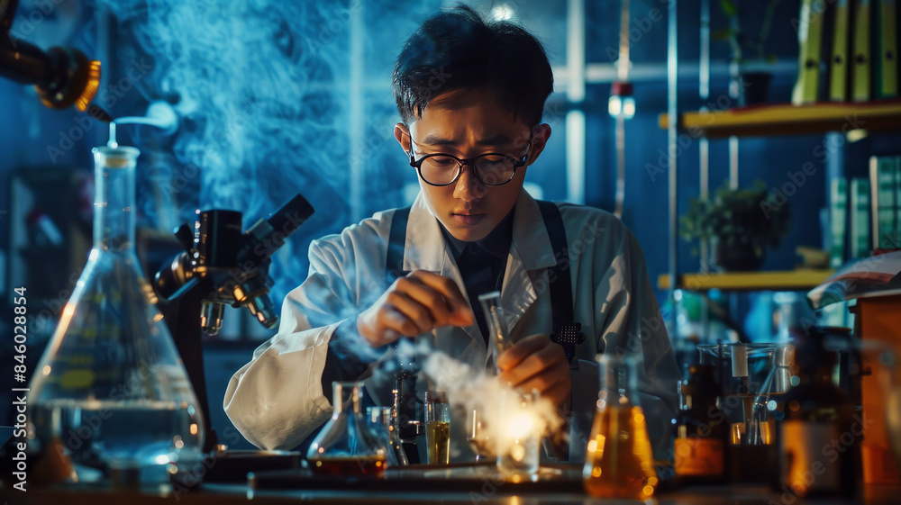 The teacher teaches primary and secondary school students about science, exploration, the application of green energy,generative ai The teacher teaches primary and secondary school students about science, exploration, the application of green energy,generative ai