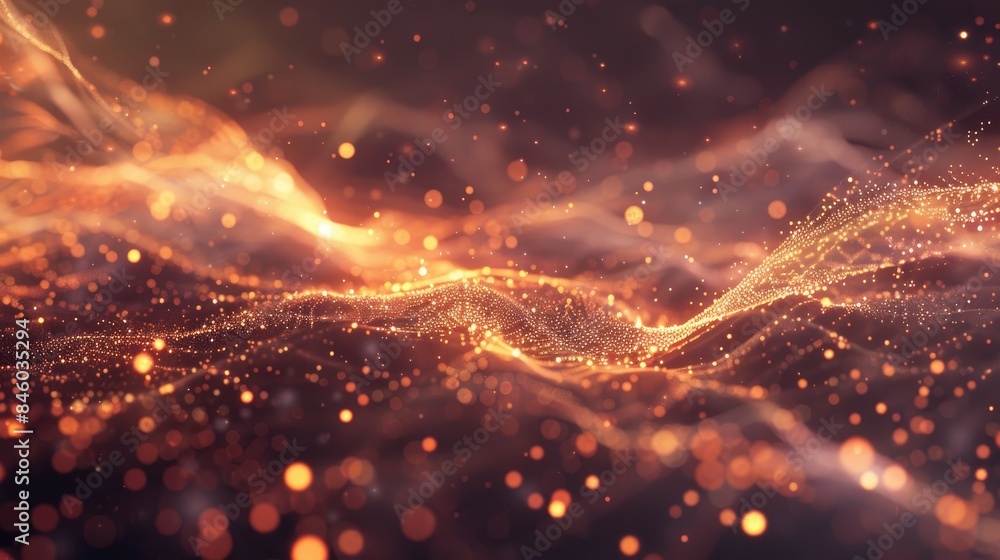 Obraz premium Particle Wave Motion Background