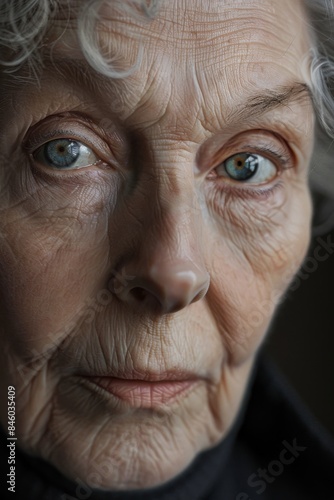 eldery woman   close-up portrait  Generative AI © València
