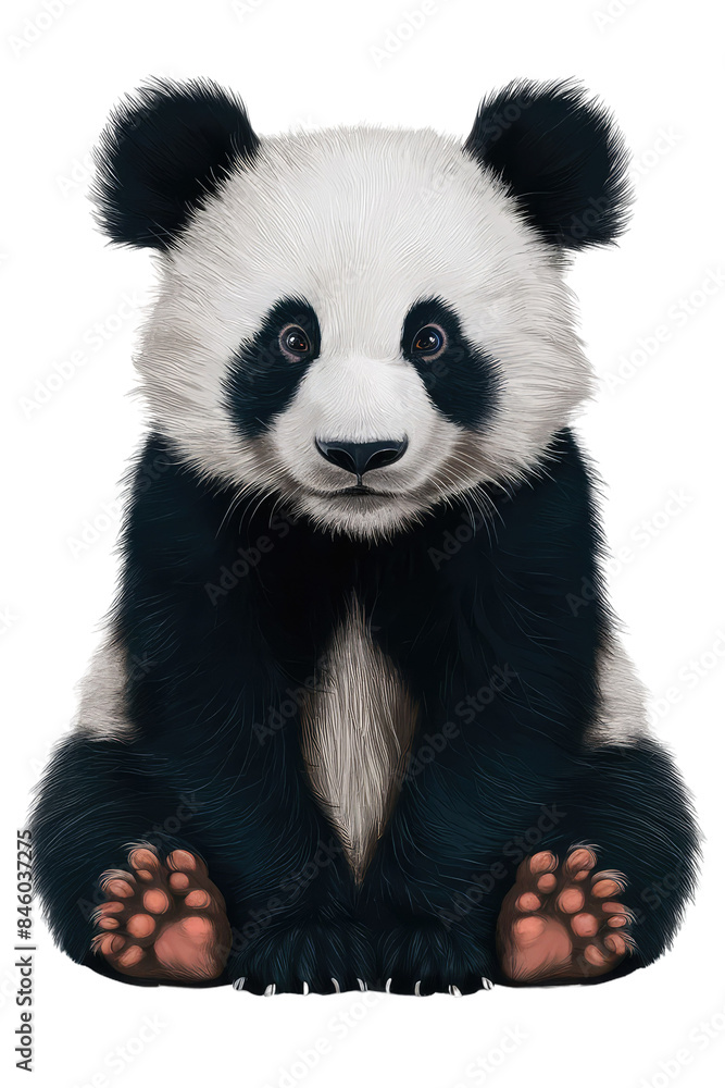 Isolated PNG Panda Wildlife, GENERATIVE AI Isolated PNG Panda Wildlife, GENERATIVE AI