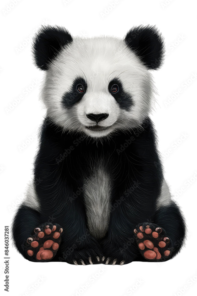 Isolated PNG Panda Wildlife, GENERATIVE AI Isolated PNG Panda Wildlife, GENERATIVE AI