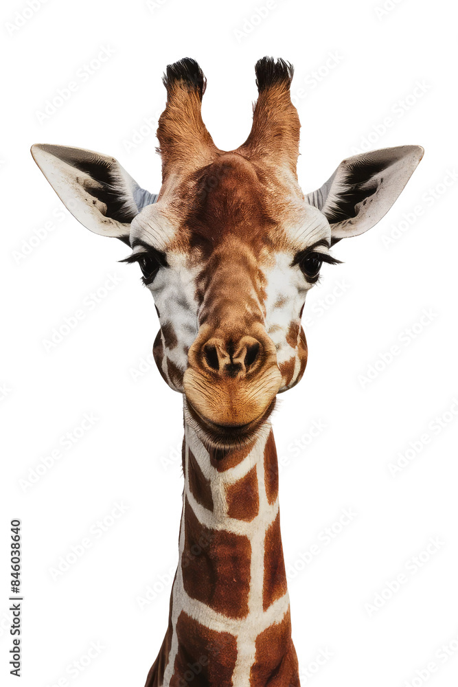 Obraz premium Isolated PNG Giraffe Wildlife, GENERATIVE AI