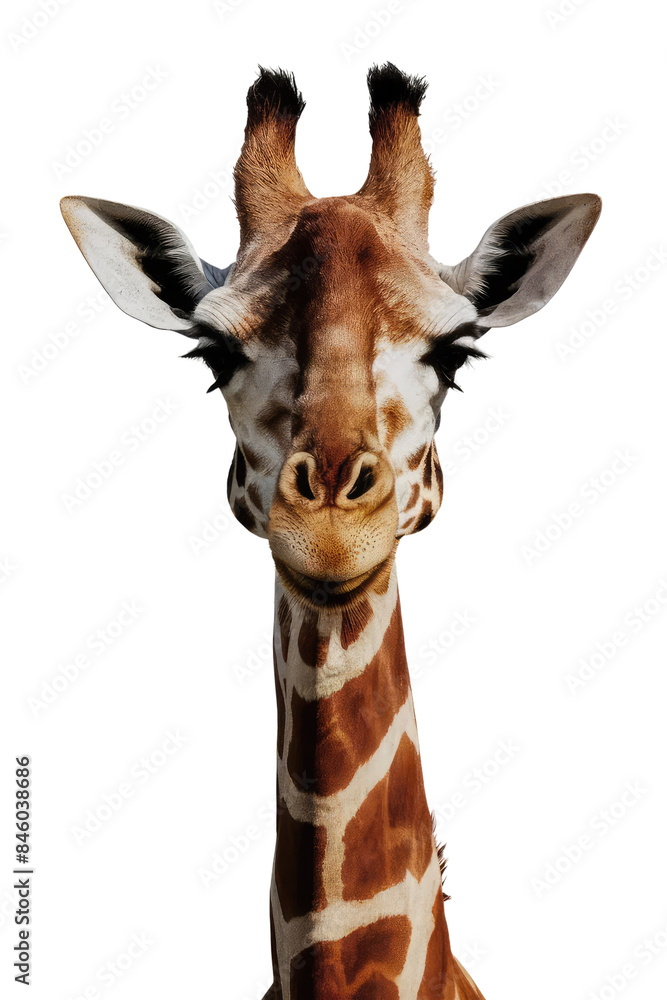 Obraz premium Isolated PNG Giraffe Wildlife, GENERATIVE AI