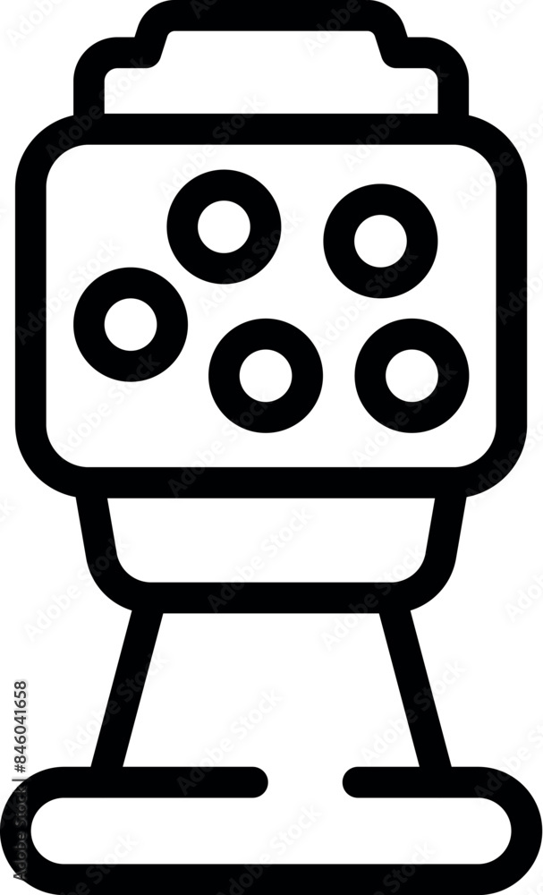 Outline icon representing a smart home device, potentially a security camera or a smart hub Outline icon representing a smart home device, potentially a security camera or a smart hub