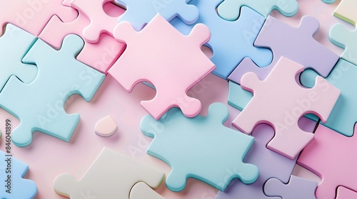 Colorful Jigsaw Puzzle Pieces.