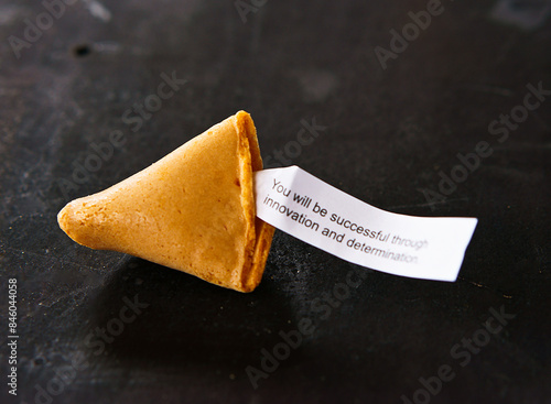 fortune cookie with a message