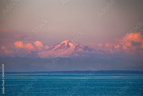 Canvastavla Sunset over the mountains in BC Canada