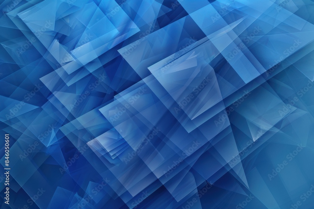 Blue background, blue lines in the shape of squares and triangles on top left corner Generative AI Blue background, blue lines in the shape of squares and triangles on top left corner Generative AI