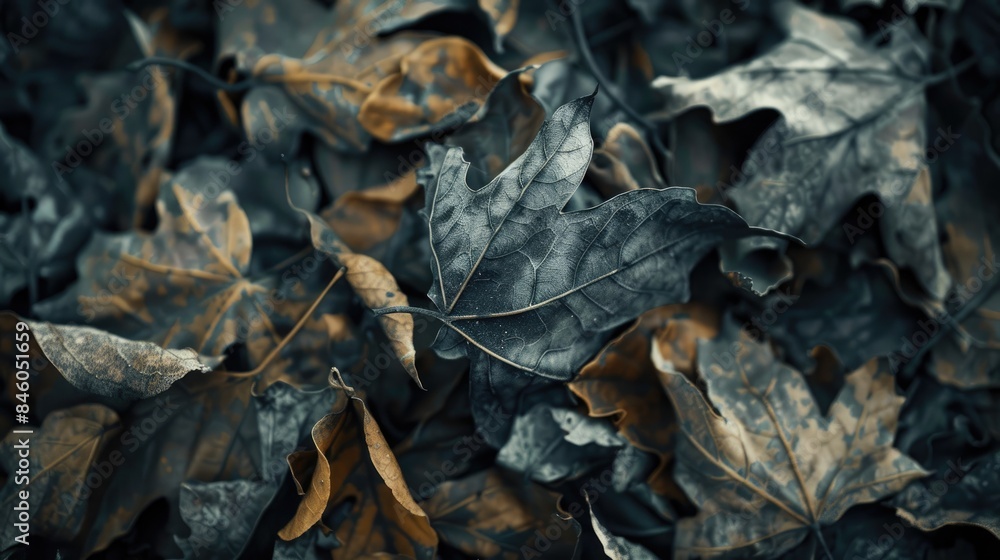 Natural and dirty appearance of dried leaves in a close up photograph Natural and dirty appearance of dried leaves in a close up photograph