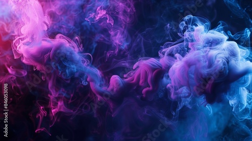 Dive into a world of abstract smoke silhouettes each one more colorful than the last. #846053098