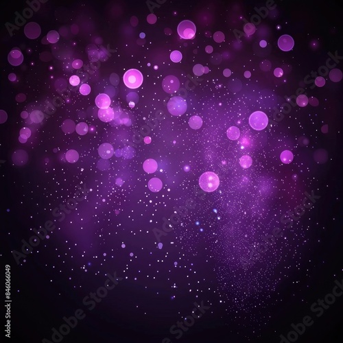 abstract purple bokeh background with glitter, vector illustration