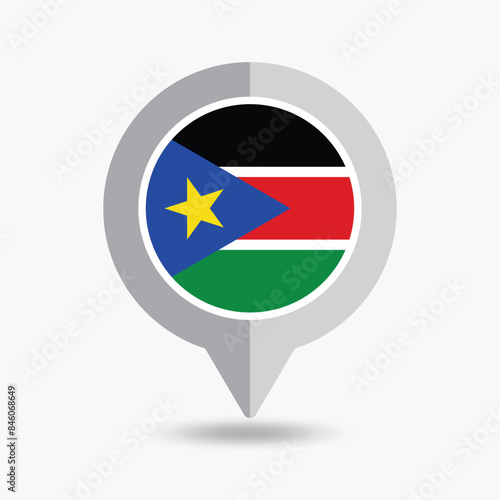 South Sudan Location Pin Icon Vector Illustration Free Download South Sudan Location Pin Icon Vector Illustration - GFXLoad