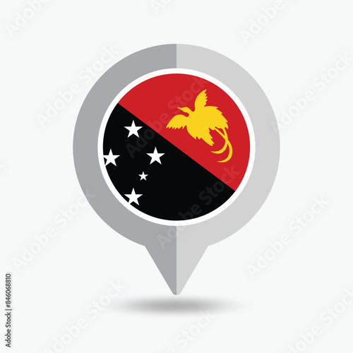 Free Download Papua New Guinea Location Pin Icon Vector Illustration - GFXLoad