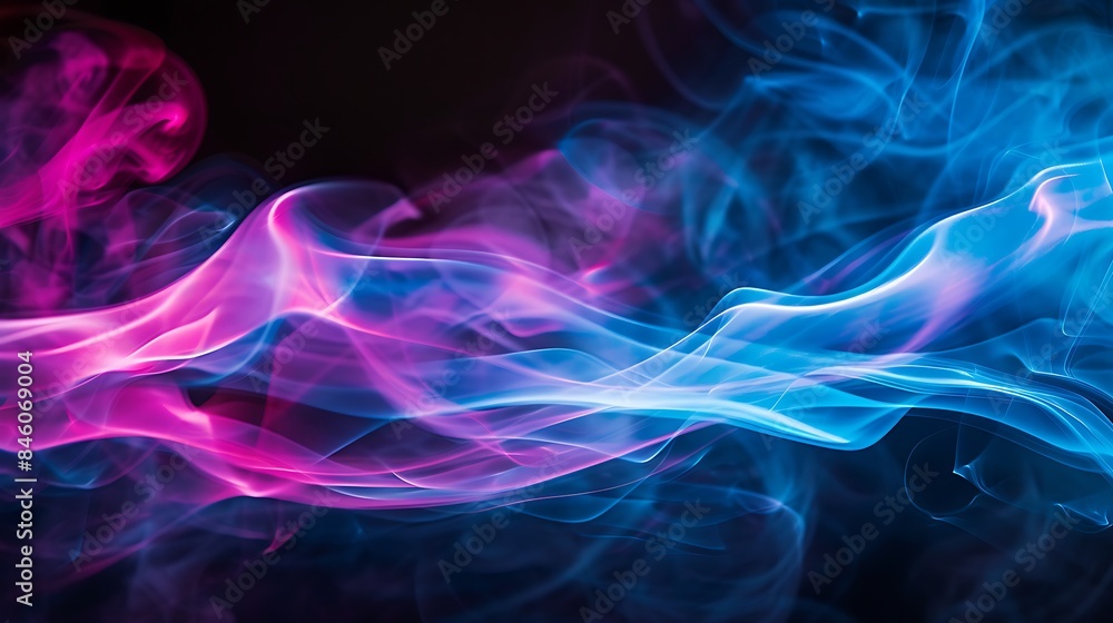 Obraz premium Laser lights trails in smokeKhan