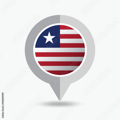 Liberia Location Pin Icon Vector Illustration Free Download Liberia Location Pin Icon Vector Illustration - GFXLoad
