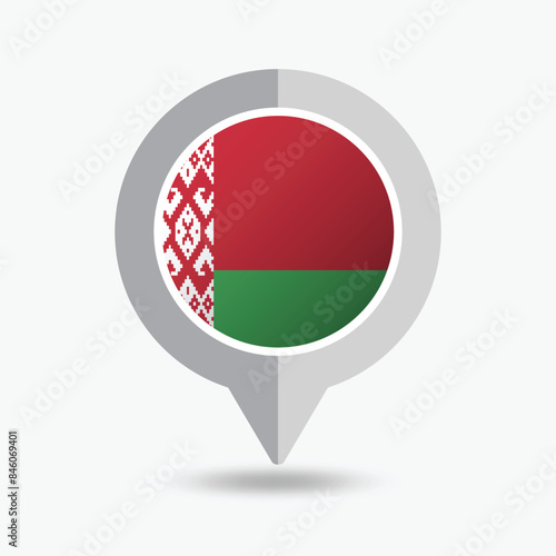 Free Download Belarus Location Pin Icon Vector Illustration - GFXLoad